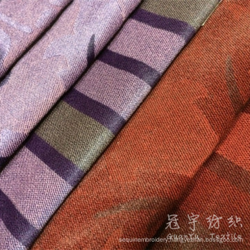 Printed Velour Cation Color Compound Fabric for Sofa